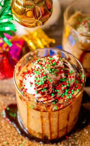 no bake gingerbread cheesecake in a glass