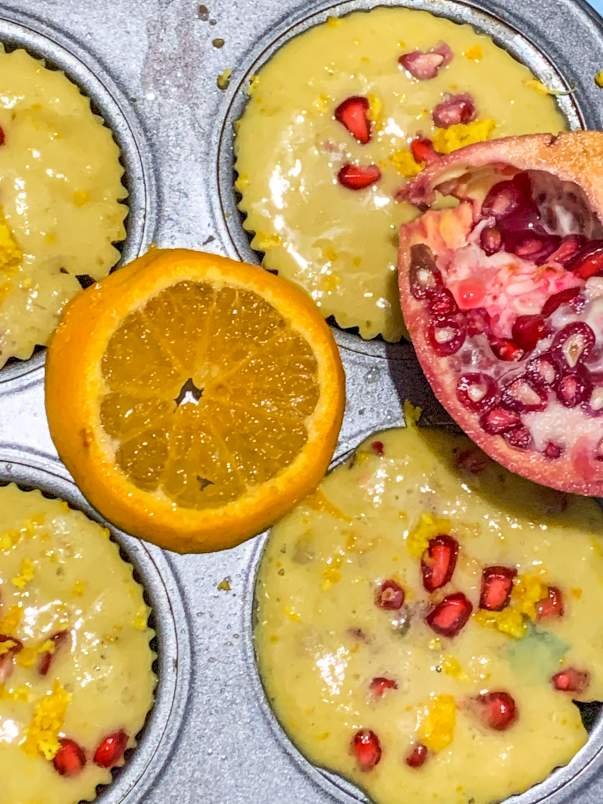 Orange Pomegranate Muffins