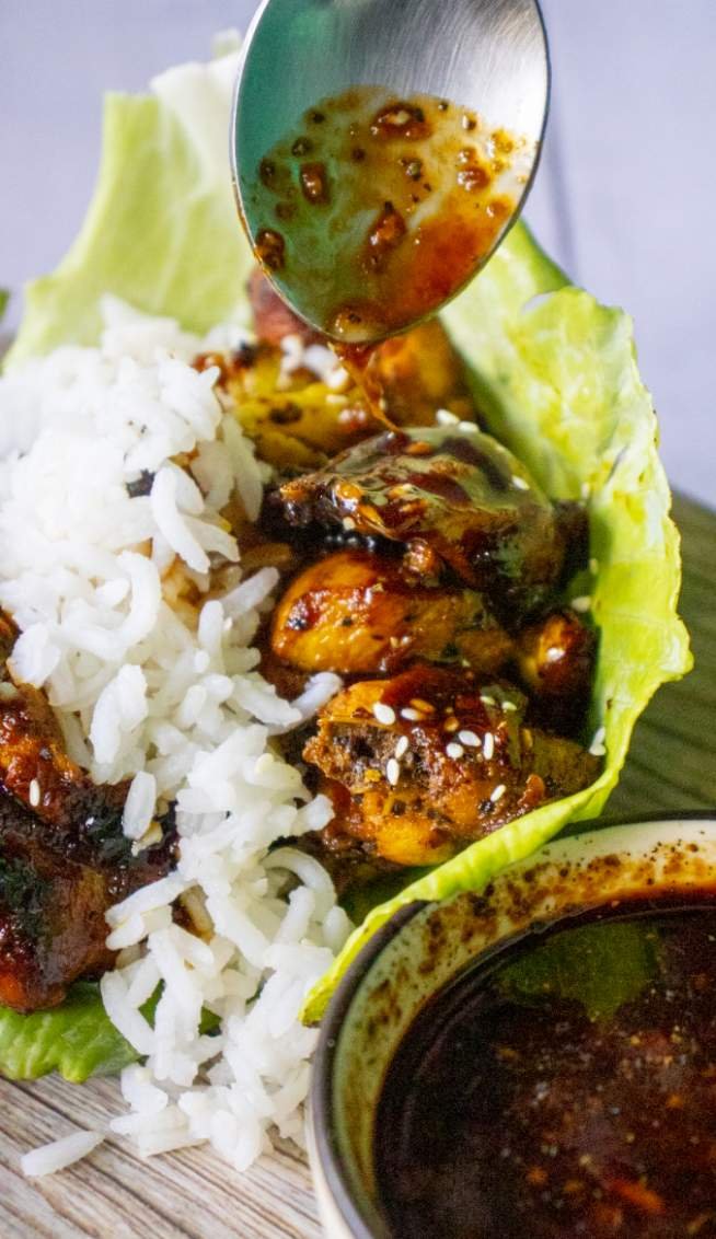 Sweet and Sour Teriyaki Cauliflower Chicken Stir Fry 