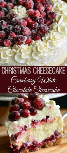 Mousse cheesecake with cranberry jam