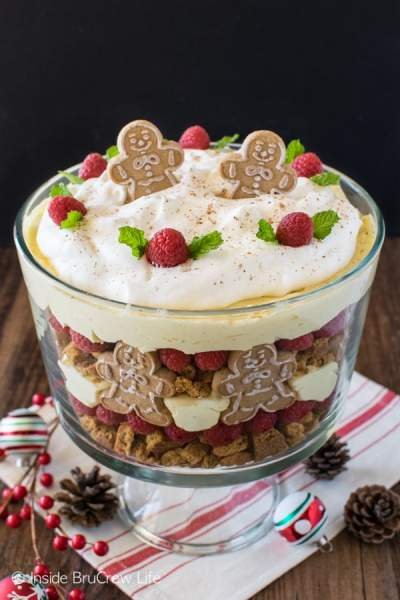 eggnog cheesecake truffle with gingerbread