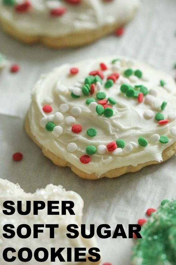 buttery christmas cookies with cream cheese frosting