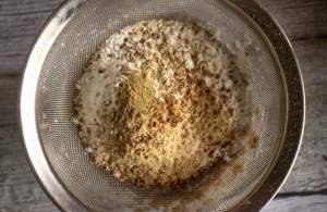 dry ingredients for Gingerbread Crinkle Cookies