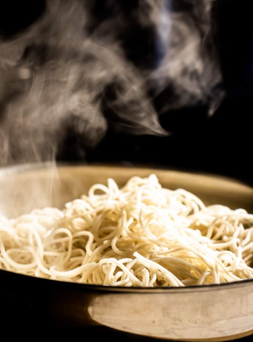 sauteing noodles