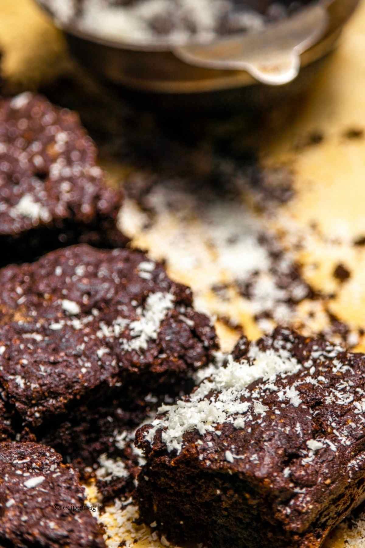 Dark Chocolate Coconut Flour Brownies (Vegan | GF)