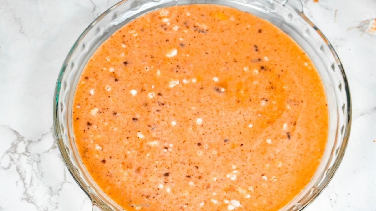 Crustless Pumpkin Pie before baking